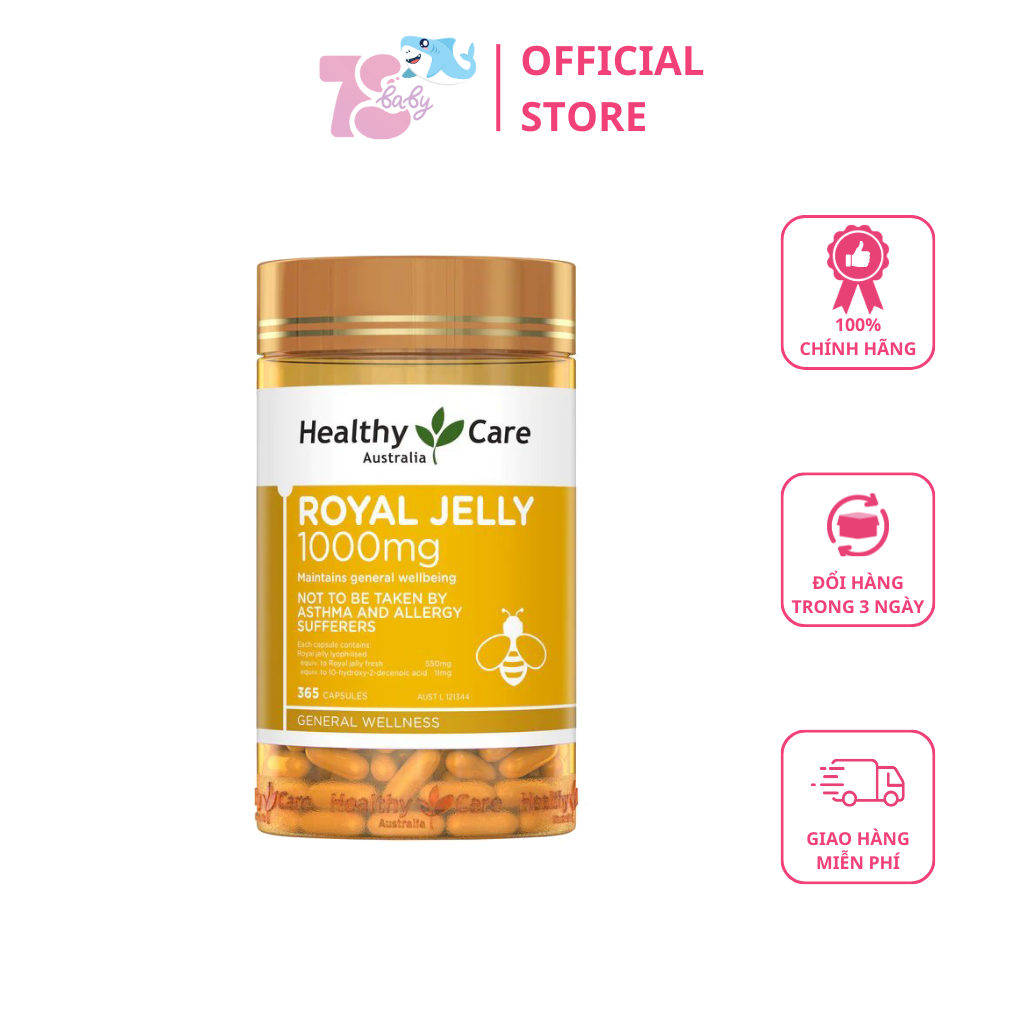 Viên uống sữa ong chúa healthy care 1000mg úc