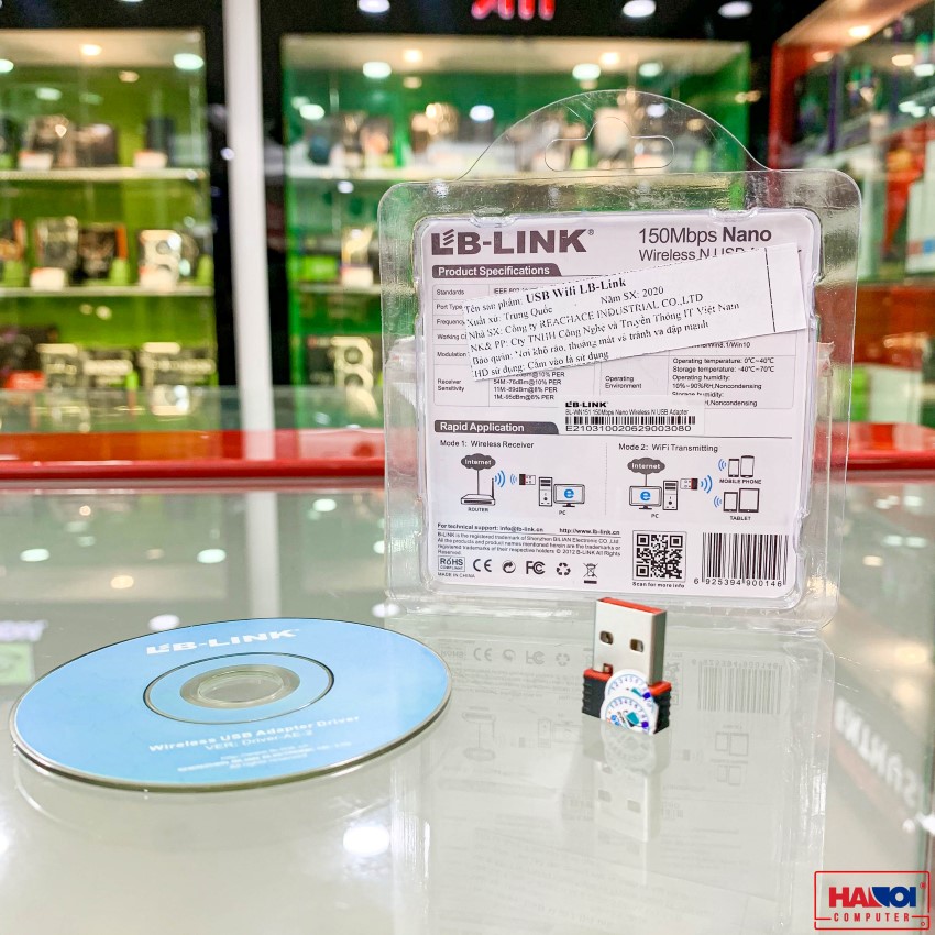 USB thu wifi LB-LINK BL-WN151 Nano (Đen)