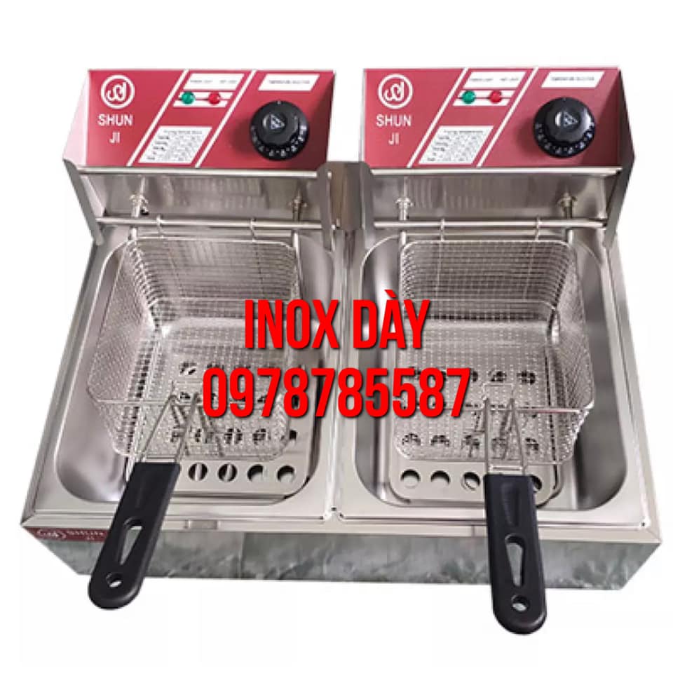 Bếp chiên nhúng điện đôi