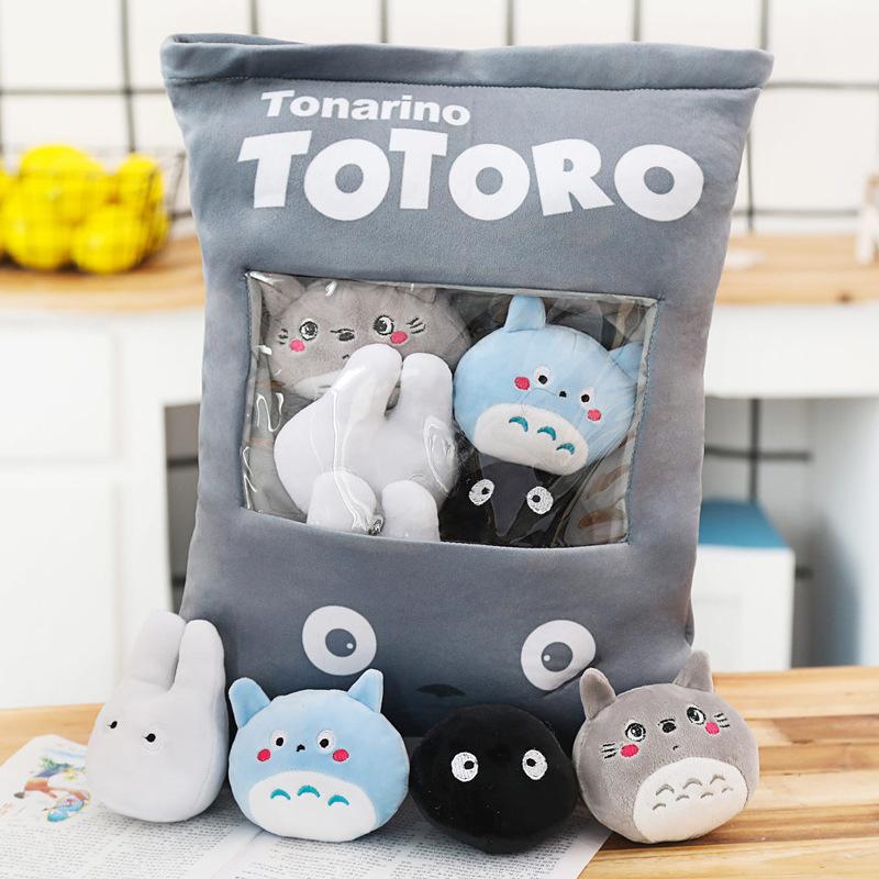 Túi Gối mochi Totoro Ghibli in hình anime chibi quà tặng xinh xắn dễ thương