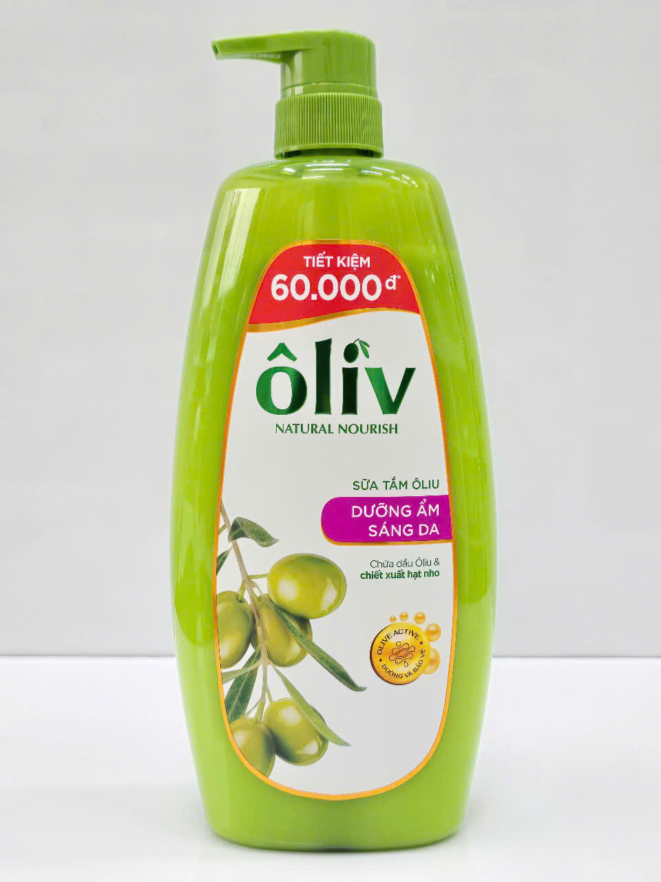 Sữa Tắm Dầu Tắm Dưỡng Ẩm Trắng Da Oliv Natural Nourish 1000ml