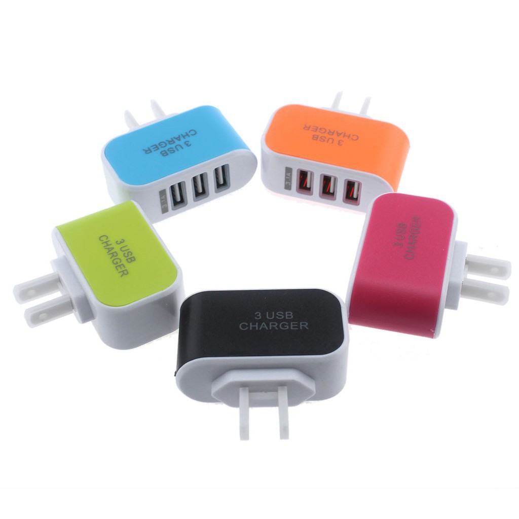 [HCM]CỦ SẠC ĐA NĂNG ❤️❤️ Củ sạc 3 Cổng USB (Bảo hành 1 tháng)