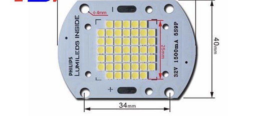 Chipled philips 50W 3030 45LED siêu sáng cho lắp ráp đèn