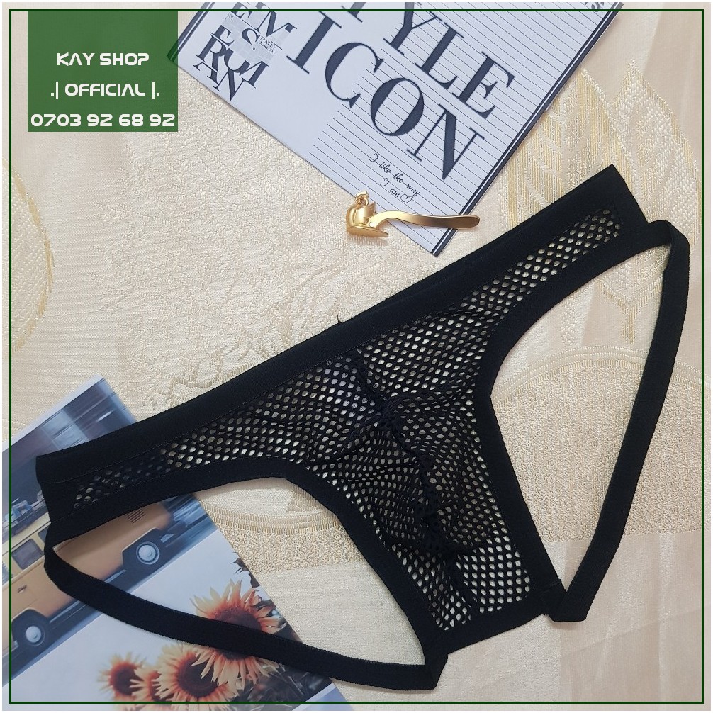 [HCM]Quần lót lưới xuyên thấu jockstrap dây khoe mông sexy MEJELON (Không kèm độn)