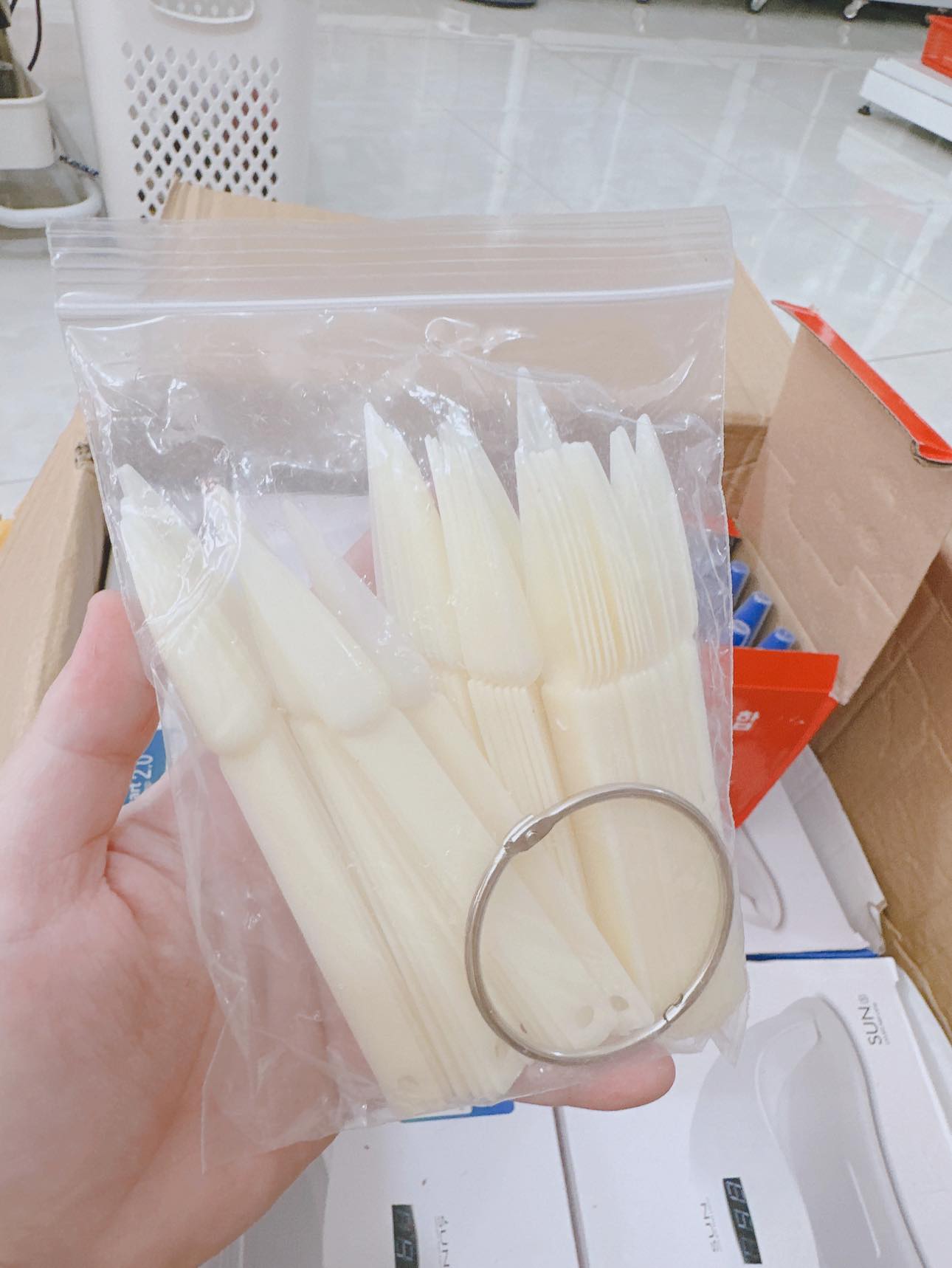 {HOTHOT}Móng tập sơn móng nhọn, mẫu dạng que móng nhọn.