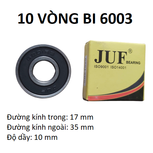 10 vòng bi 6003 juf