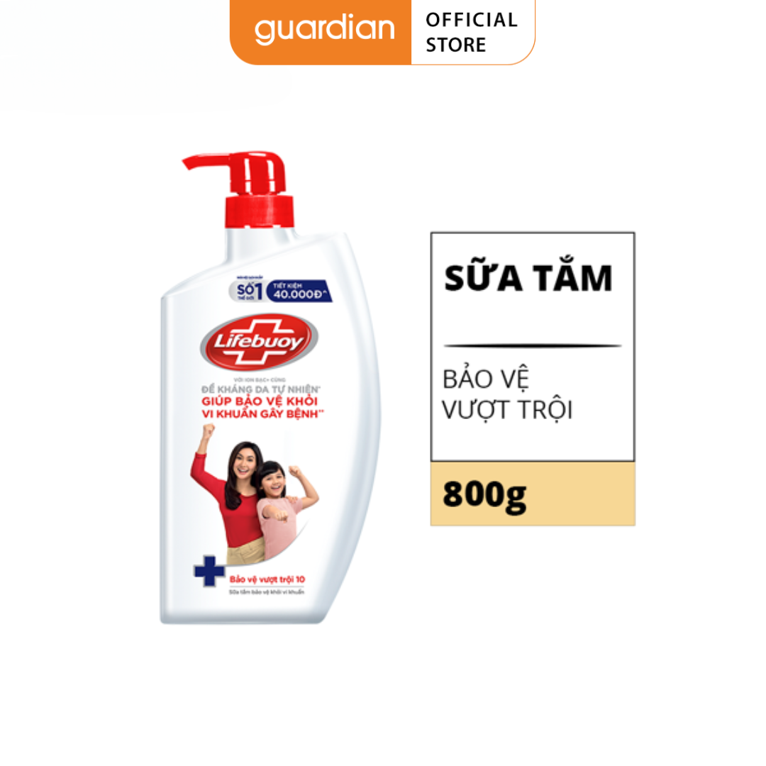 Sữa tắm chăm da sạch khuẩn lifebuoy 800g
