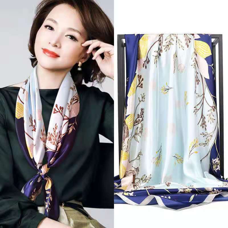 Khăn Lụa Vuông 90cm Quàng Cổ Quấn Tóc Làm Áo Yếm Lụa Siêu to dày đẹp
