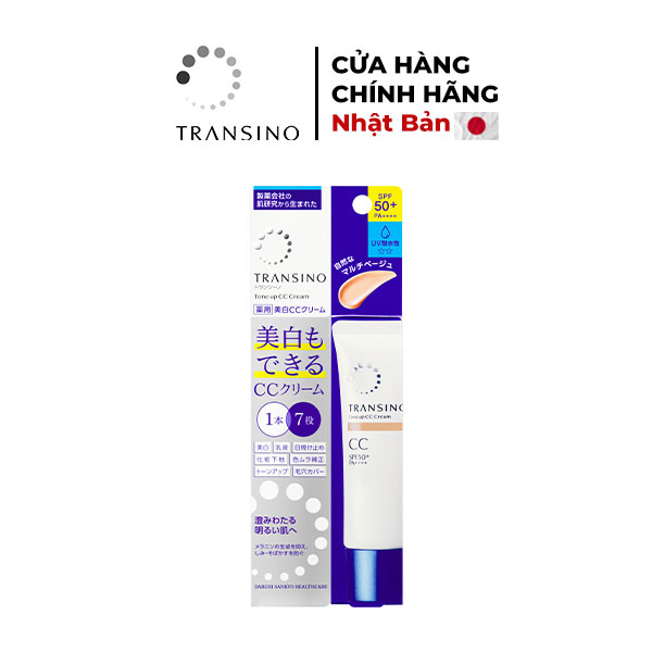 Kem CC Trang Điểm Trắng Sáng Da TRANSINO 30g