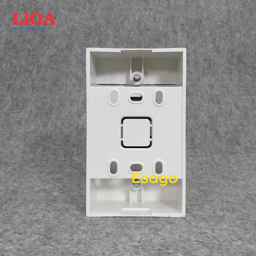 [HCM]Combo 3 công tắc điện 1 chiều + mặt lỗ vuông LiOA - Lắp nổi