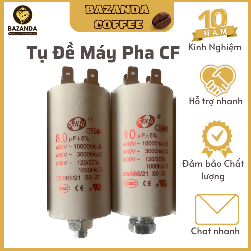 Tụ Điện Máy Pha 6uF/8uF/10uF/12uF 450Vac (SL:1Cái)