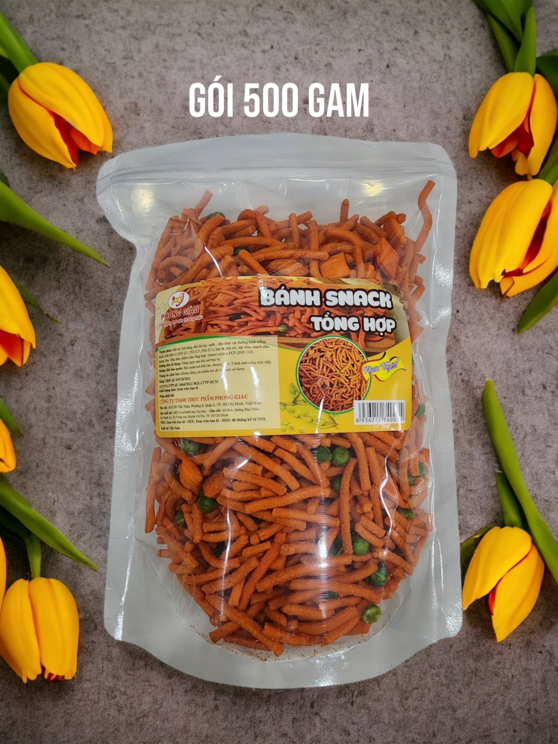 BÁNH SNACK TĂM ĐẬU HÀ LAN ( PHONG GIÀU FOOD )