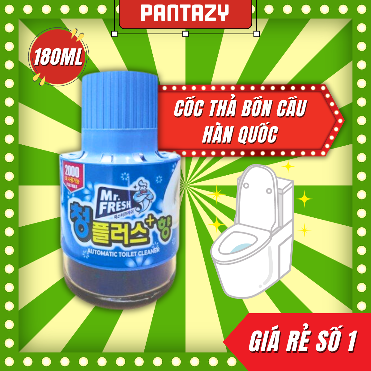 Cốc thả bồn cầu - Hàn Quốc Mr Fresh 180g