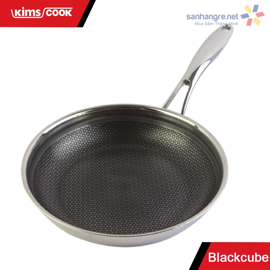 Chảo chống dính Inox 304 Kimscook công nghệ T&K Blackcube Hàn Quốc nhập khẩu dùng bếp từ, bảo hành 24 tháng