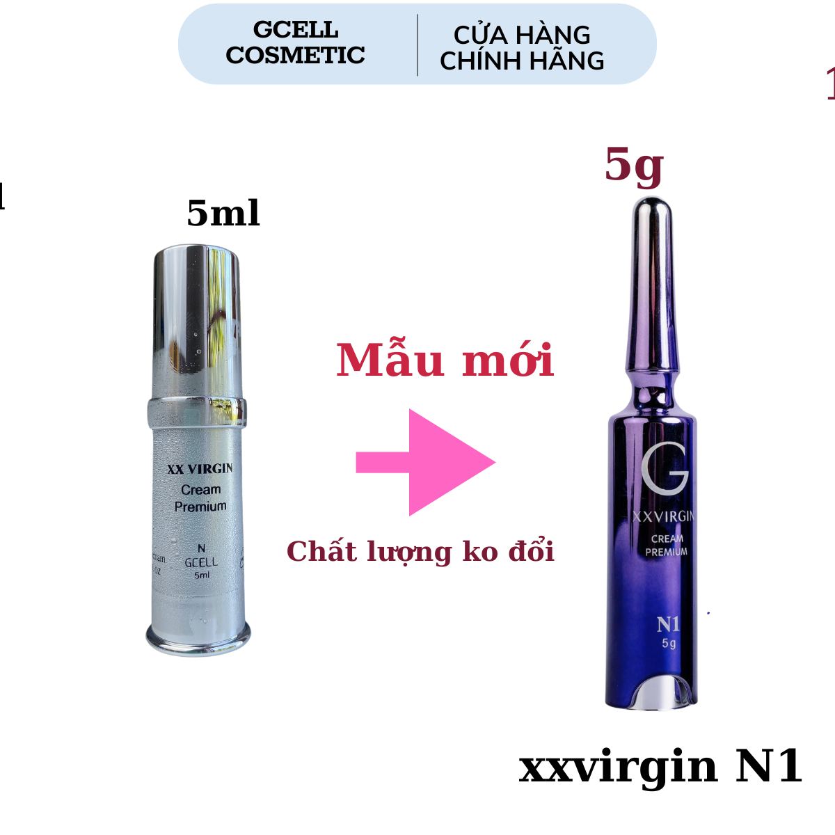 Kem Làm Hồng Nhũ Hoa làm hồng vùng kín Xx virgin Gcell 5ml