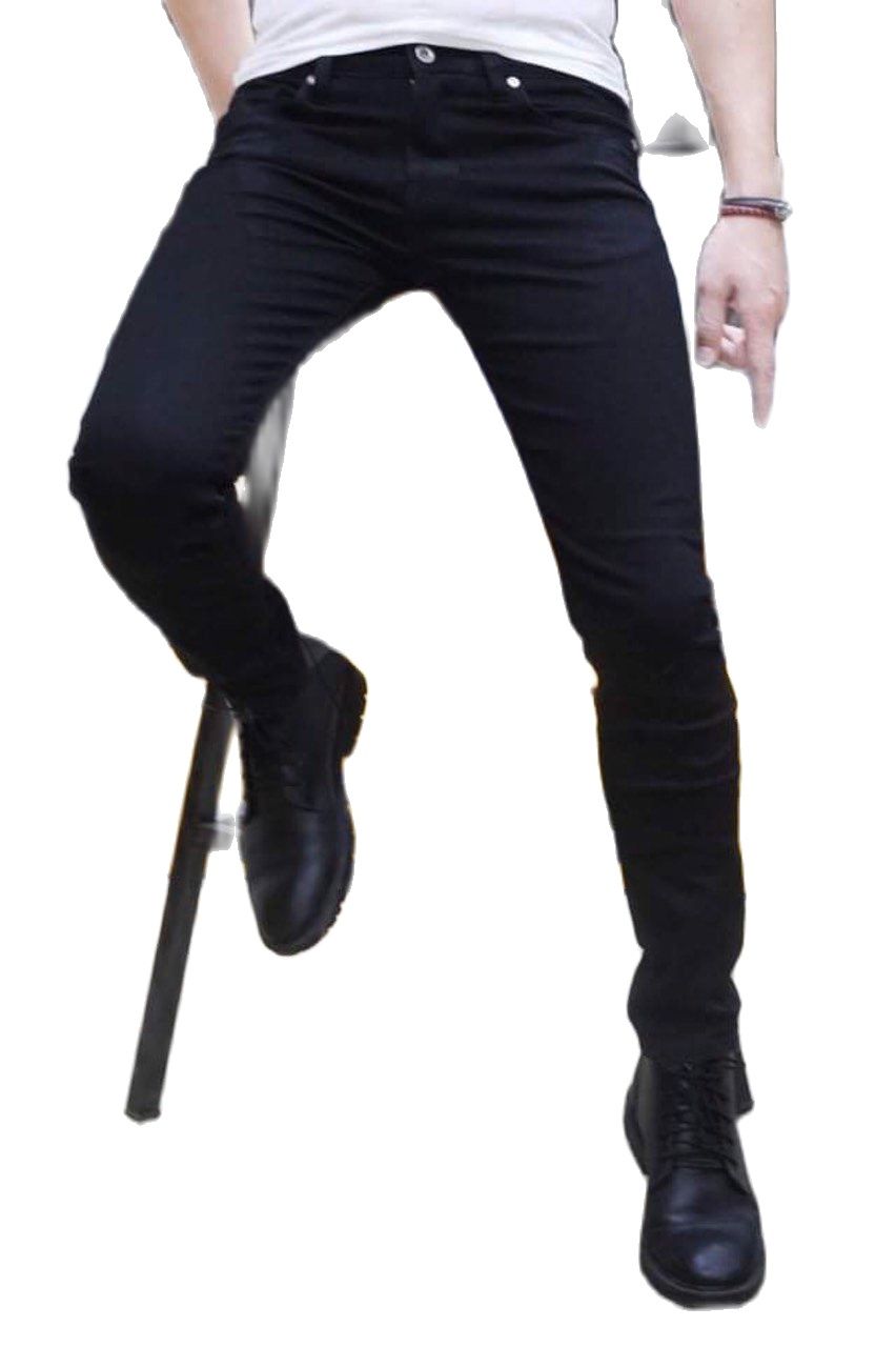 [Hoàn Tiền 15%] Quần Jean Nam Dài Đen Trơn Kiểu Dáng Basic Thời Trang Dễ Mix Đồ
