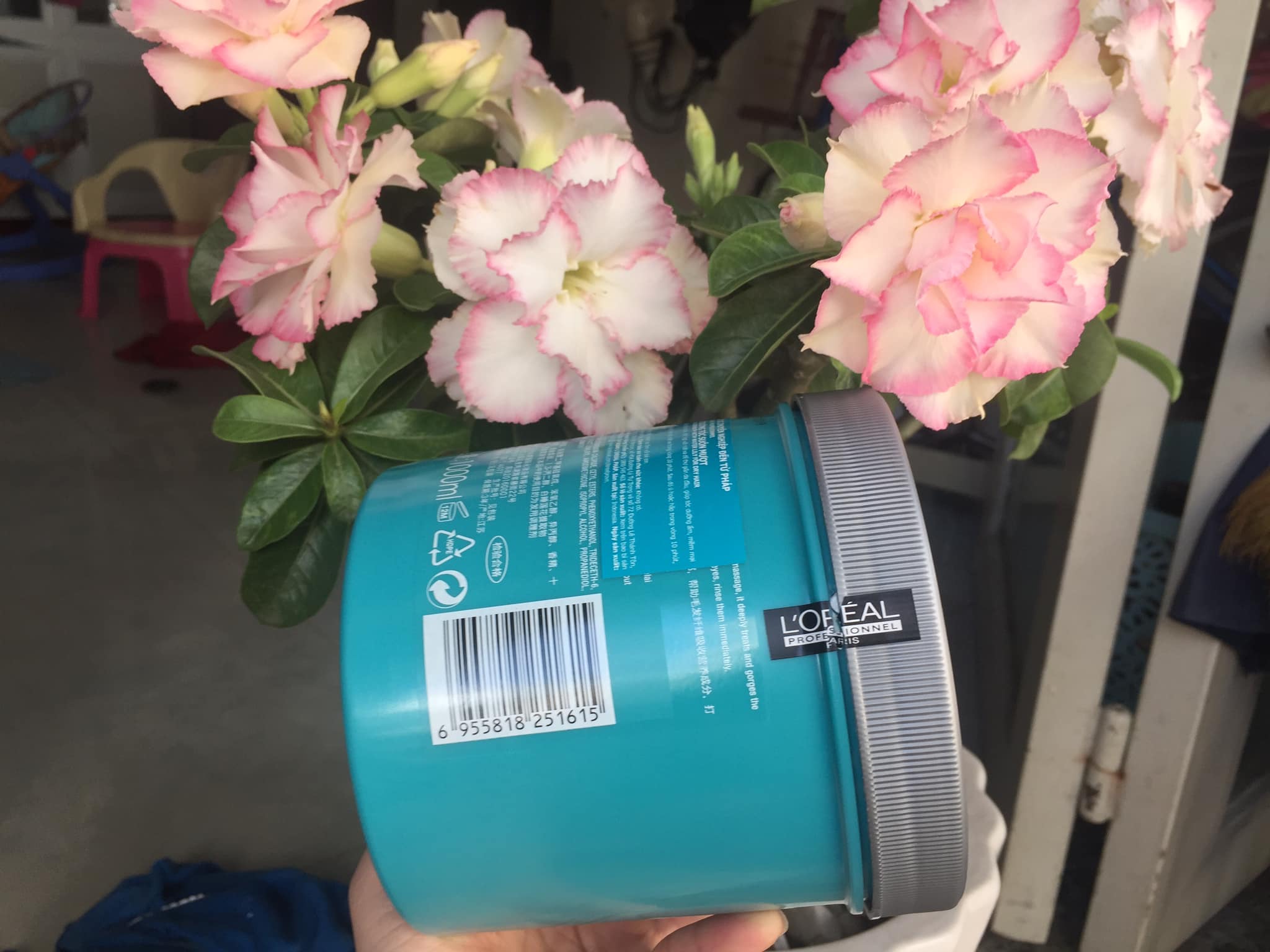 Dầu hấp tóc Salon Loreal Pháp  – Kem ủ phục hồi tóc hư tổn 1000 ml