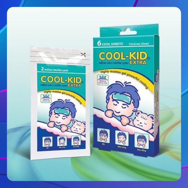 Miếng dán chườm lạnh COOL-KID Extra HẠ SỐT cho trẻ em (Hộp 6 miếng)