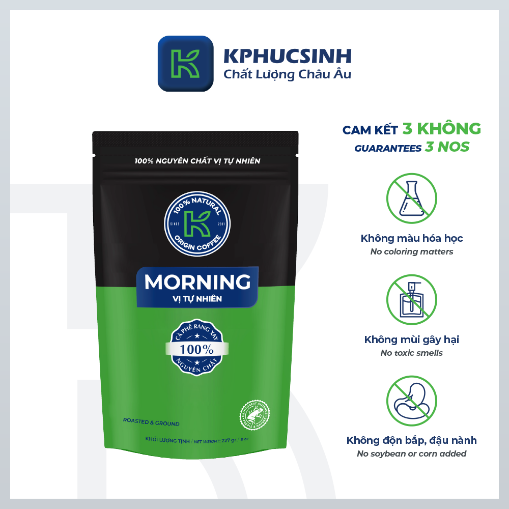 Cà Phê Rang Xay Nguyên Chất K Morning 227g/Túi - Thương Hiệu K COFFEE