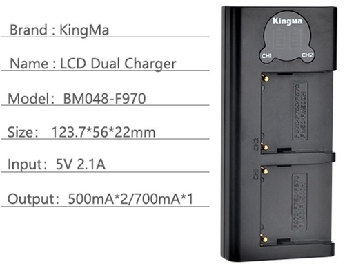 Sạc đôi KingMa NP-F970