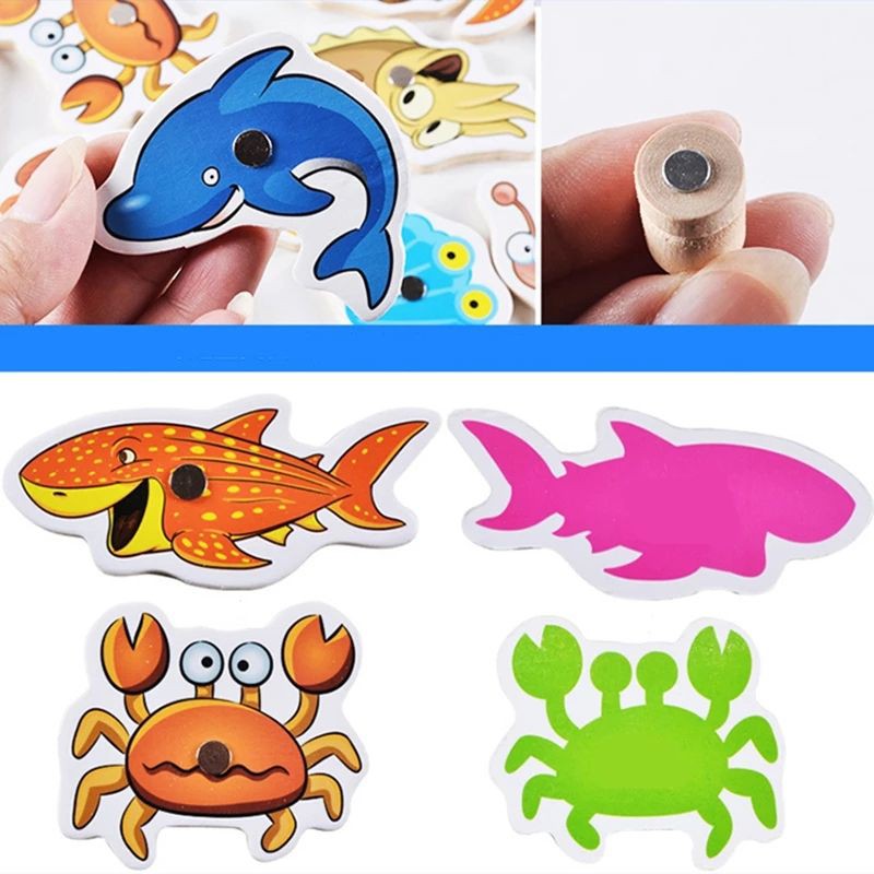 Bộ Đồ Chơi Câu Cá Nam Châm Gỗ Cho Bé