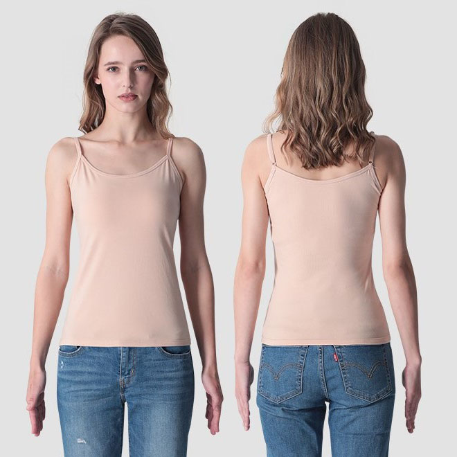 Áo Thun 2 Dây Dáng Ôm Basic Co Giãn Mềm Mịn