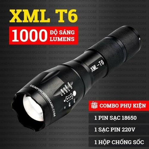 Đèn pin t6 siêu sáng loai 1 có ron chống nước