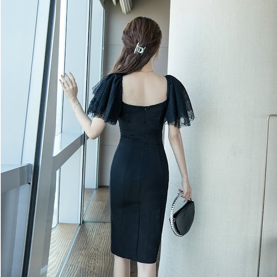 [HCM]ĐẦM ÔM TAY LƯỚI BI CỔ LỤC GIÁC PHỐI NÚT