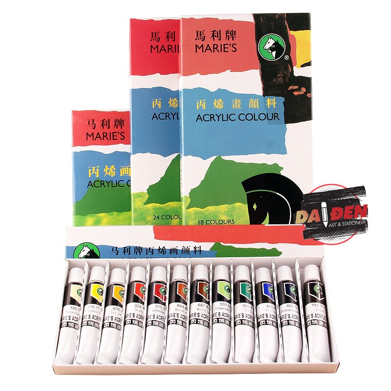 [HCM]Màu Acrylic Maries 12/18/24/36 Màu 12ml