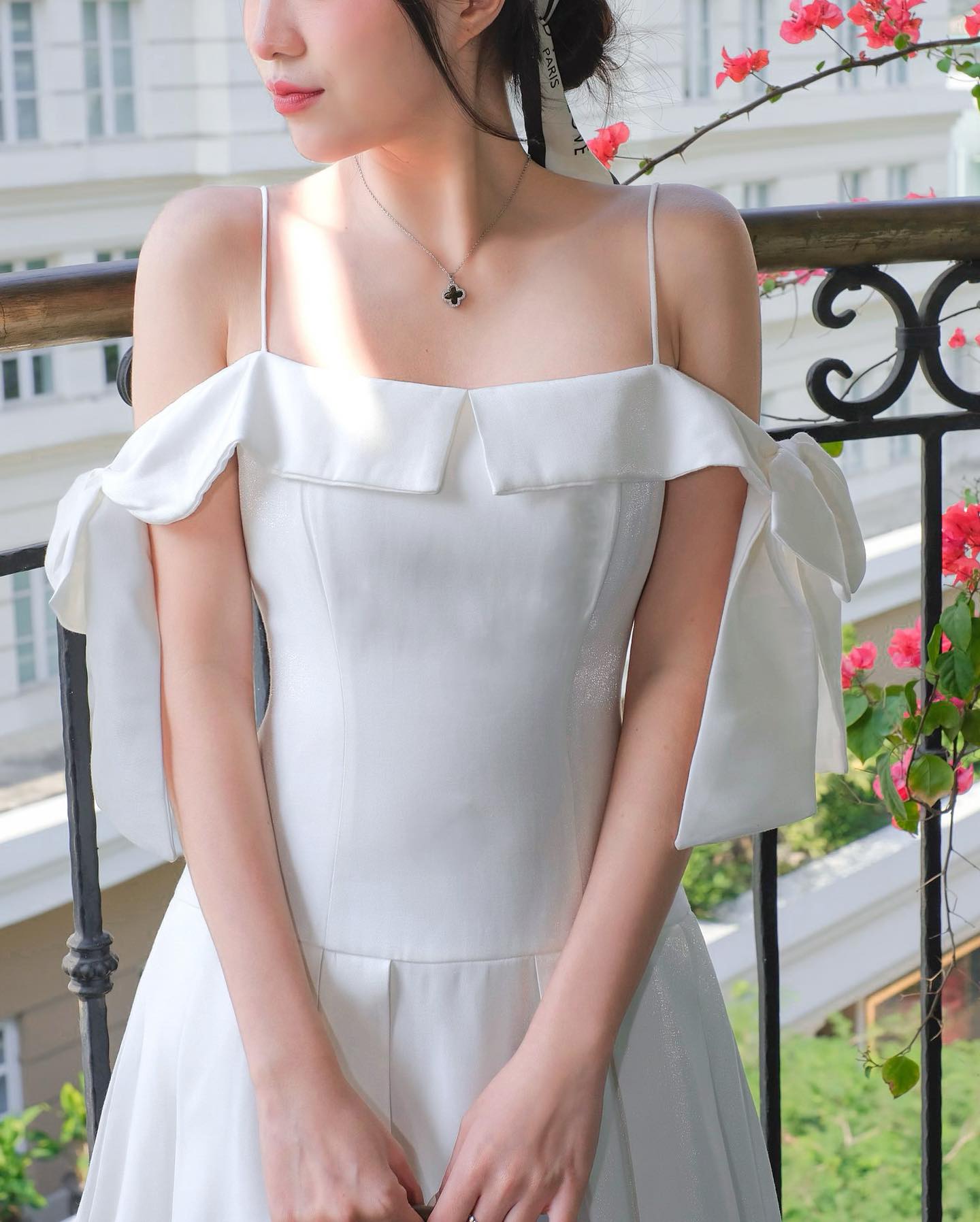 GOLA - Đầm CASMIA - Đầm trễ vai nơ tùng xếp ly