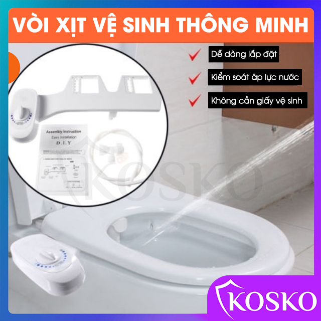 Vòi xịt tăng áp, vòi xịt rửa vệ sinh thông minh Gangang Bidet GG01 100%