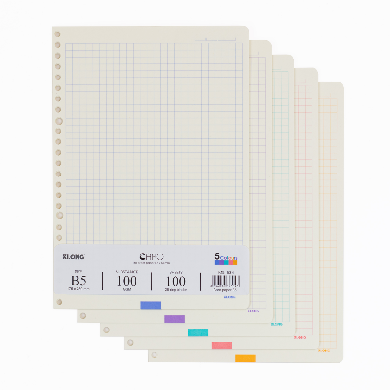 Ruột Sổ Còng / Giấy Refill Binder Klong 120GSM Nhà Cam
