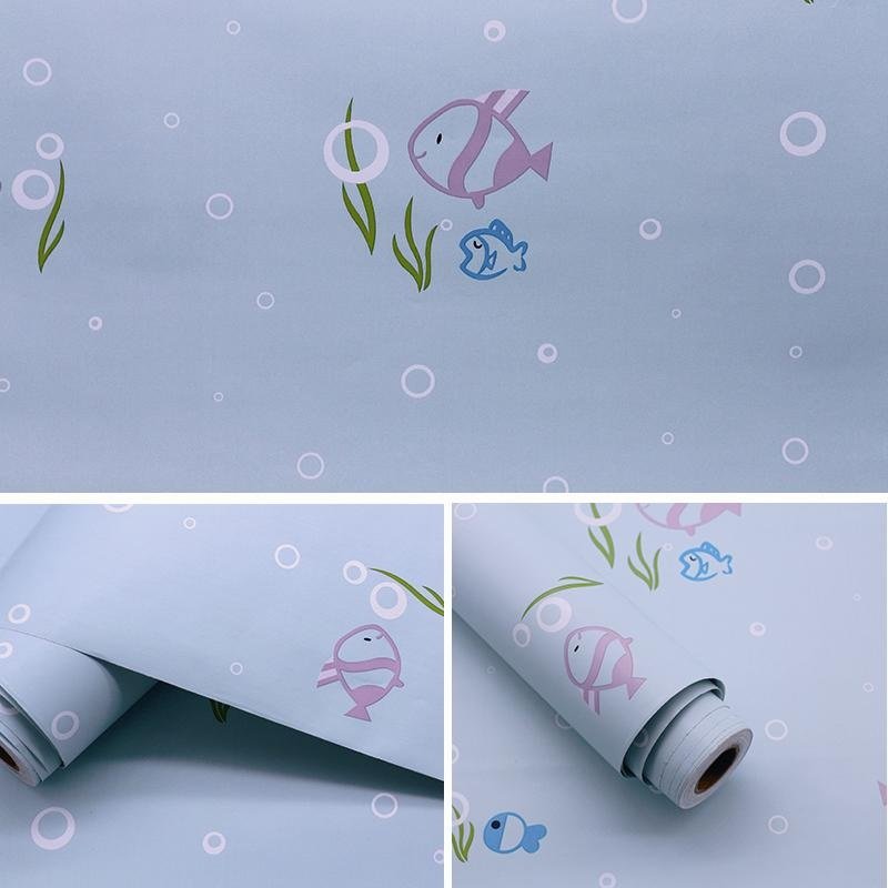 5M Giấy Dán Tường Đại Dương Xanh - Có sẵn keo