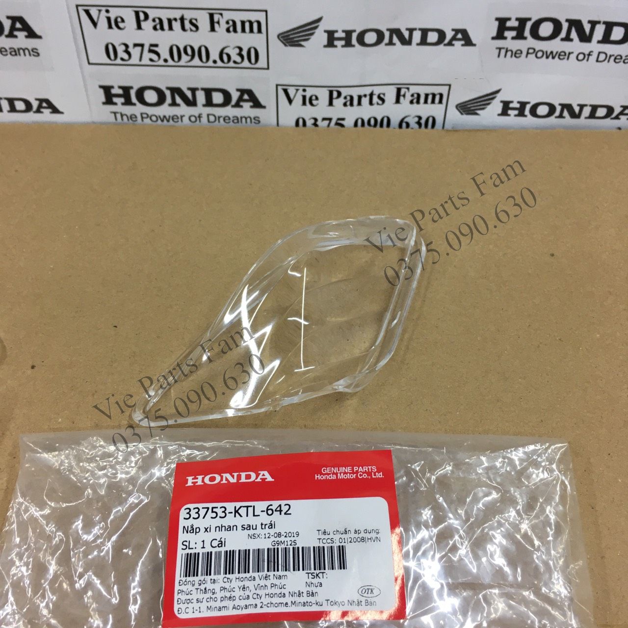 Nắp đèn hậu và xi nhan sau Wave Alpha 100cc. Wave s 100. RS 100 chính hiệu honda motor VN