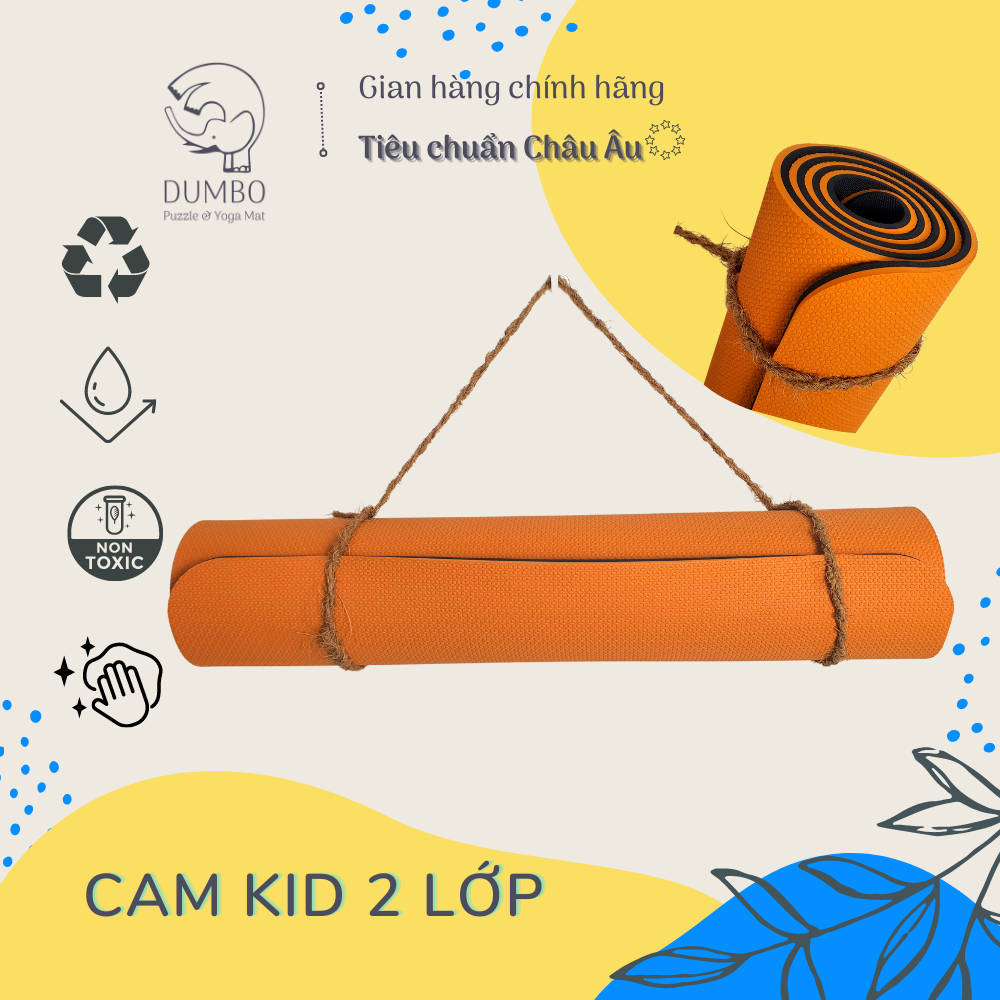 Thảm Tập Yoga Cho Trẻ Em DUMBO MAT TPE 6mm Thảm Tập Yoga Cho Bé