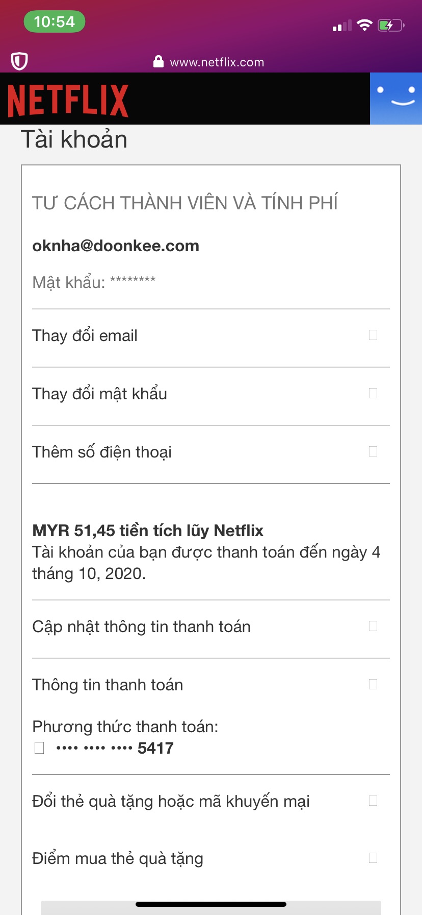 Tài khoản Netfix 1 tháng