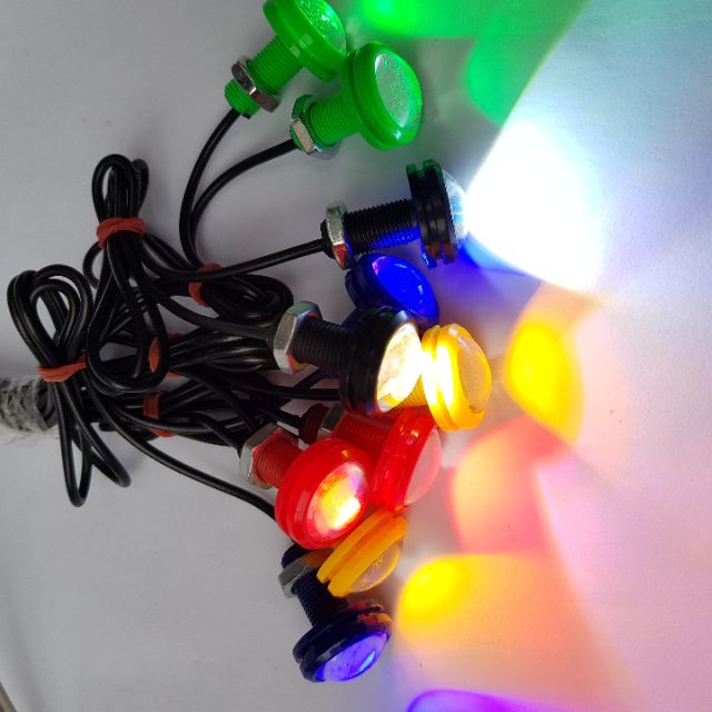 Đèn Led xi nhan Multi cúc áo mầu Đỏ (1 đôi)