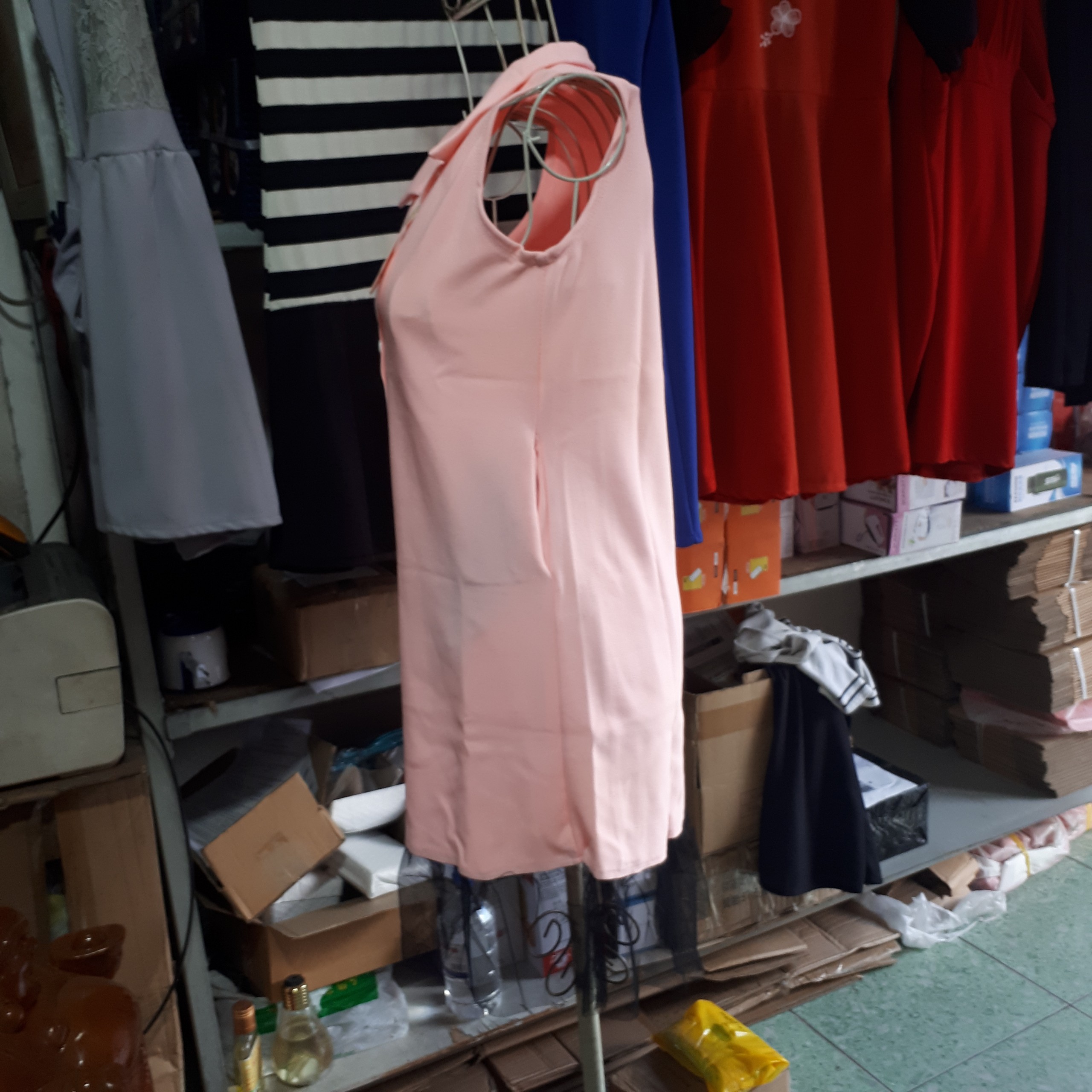 [HCM]Đầm Cát Hàn Đính Nút Phối Lưới ML534