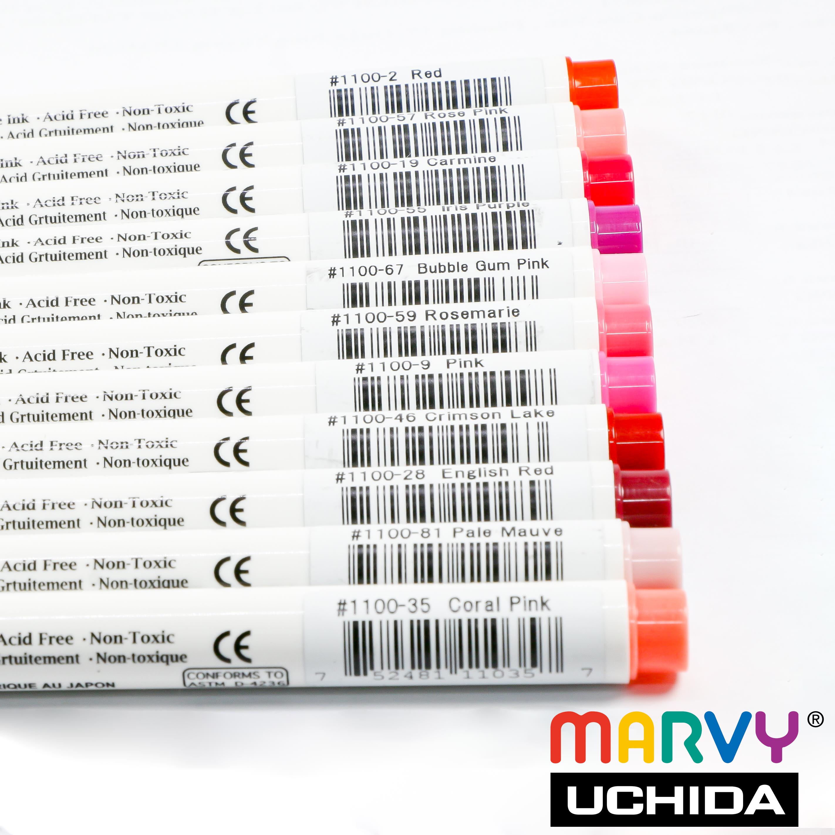 Bút lông đầu cọ mềm Marvy 1100 (Tone đỏ hông)