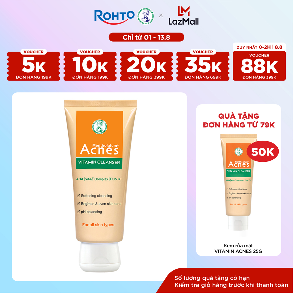 Kem rửa mặt VITAMIN ACNES VITAMIN Cleanser 100g