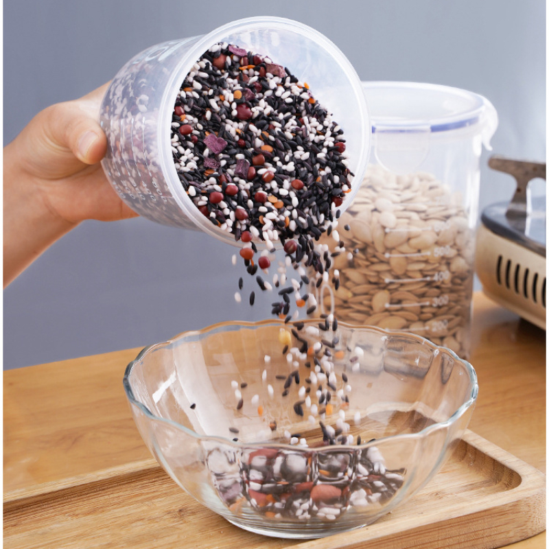 600ml, 800ml, 1000ml, 1500ml plastic convenient food container, kitchen storage jar