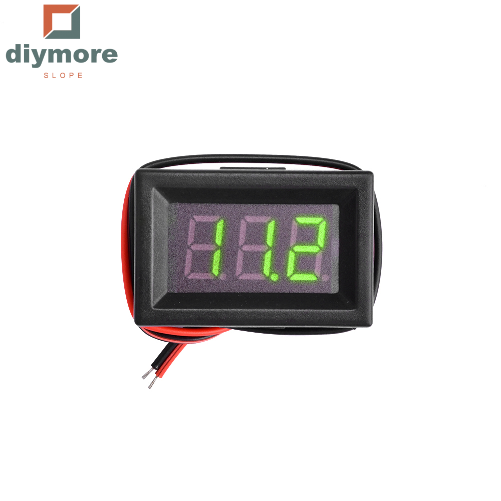 diymore slope Voltage Meter 2 Wires 0.36" DC4-30V Digital Voltmeter Gauge Tester LED Display Panel Mount Car Motorcycle Battery Monitor