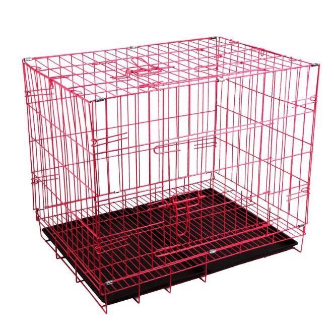 Chuồng Chó Mèo Gấp Gọn 3 Kích Cỡ Nhiều Màu Sắc tặng kèm khay vệ sinh