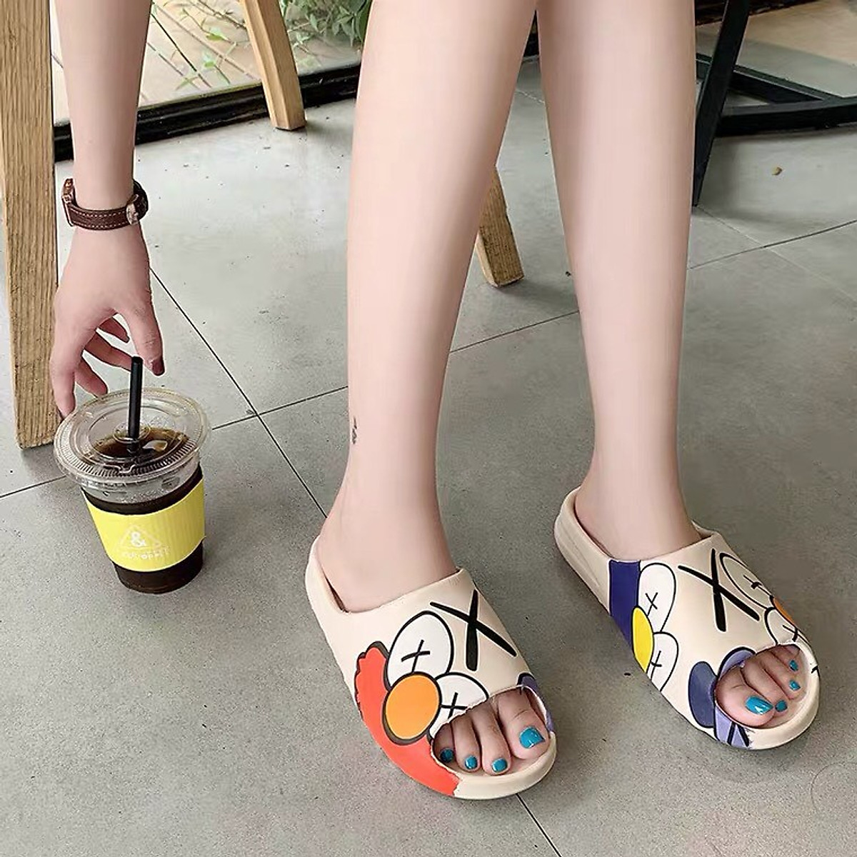 Dép KAWS YZ Slide Siêu Nhẹ, Siêu Bền