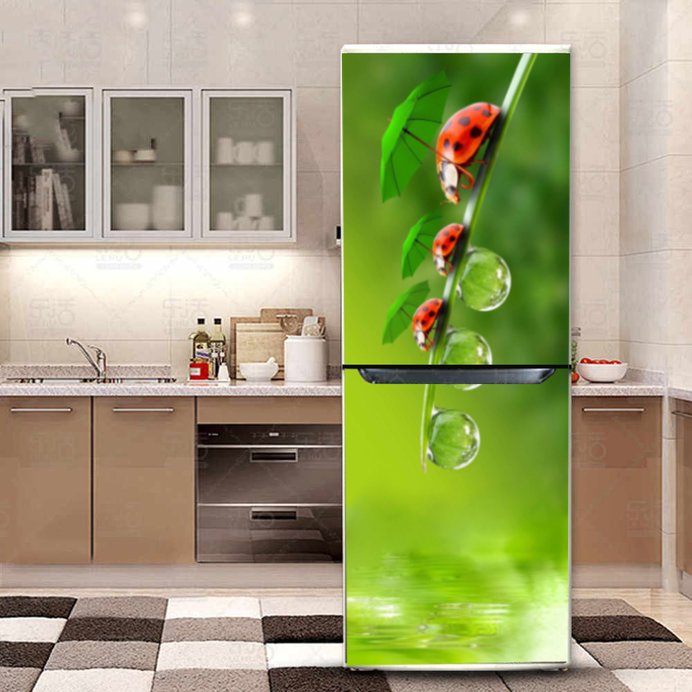 [HCM]Decal dán trang trí tủ lạnh Bọ cánh cam