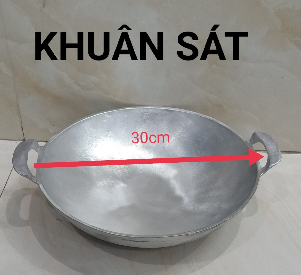 Hand-Casted Cast Iron Pan 30.5 cm (Iron Frame)