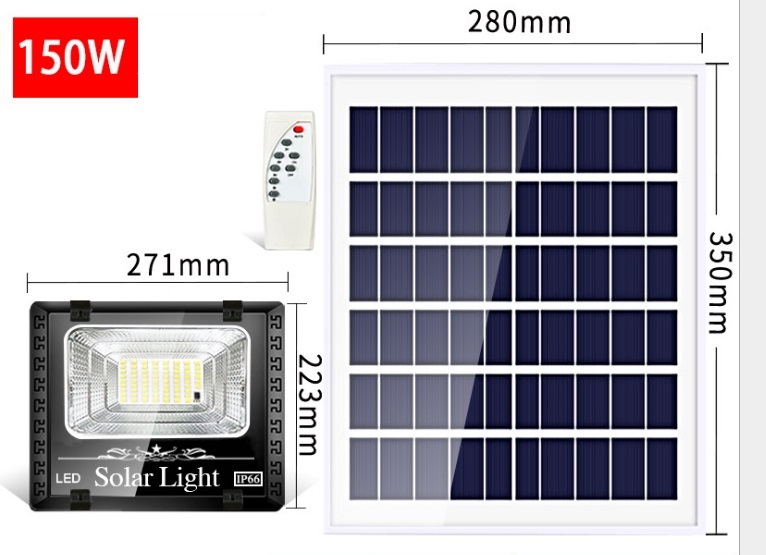 Đèn led pha năng lượng mặt trời 150w - Đèn NLMT 150W