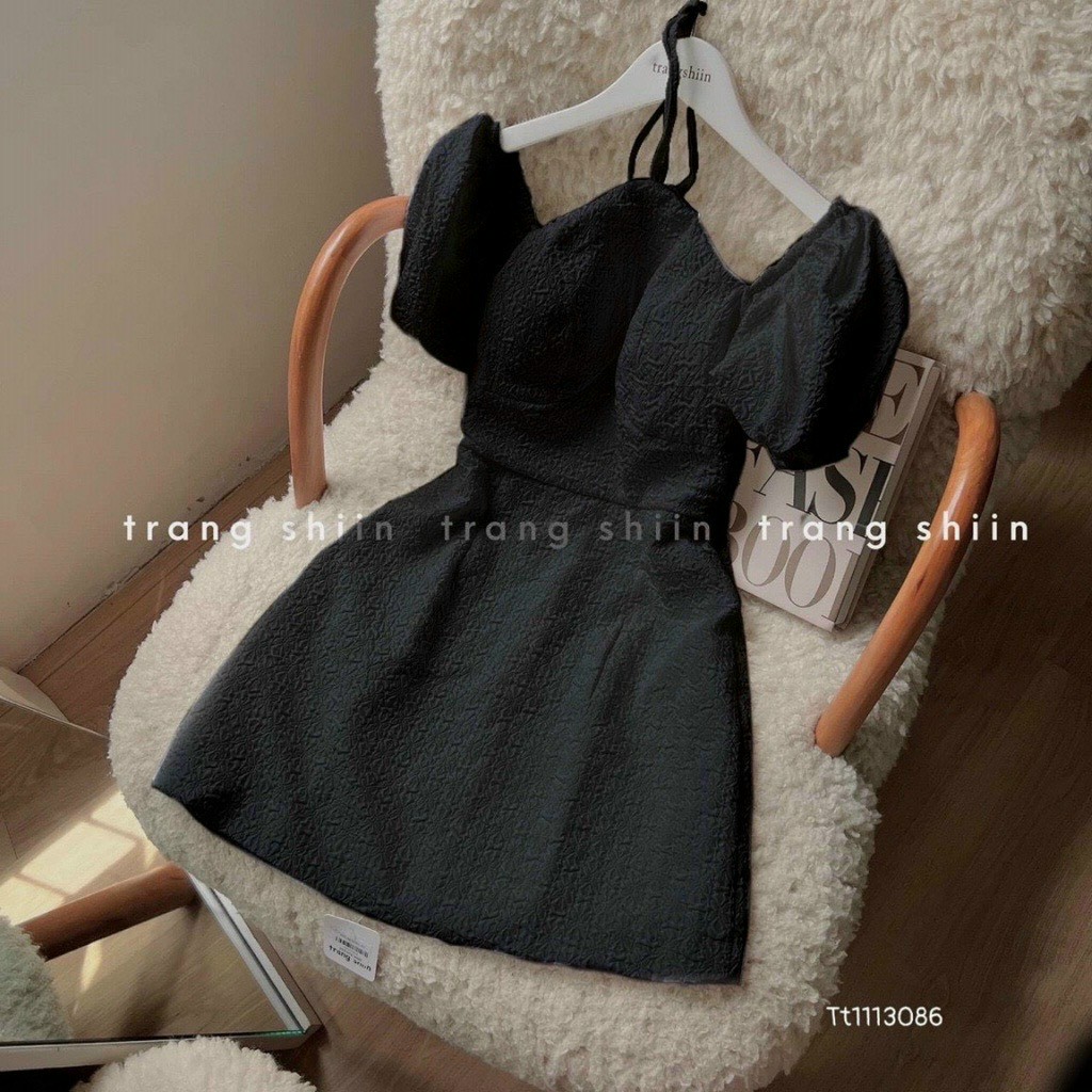 Đầm Cổ Yếm Tay Phồng (chỉ Xốp Loại 1)