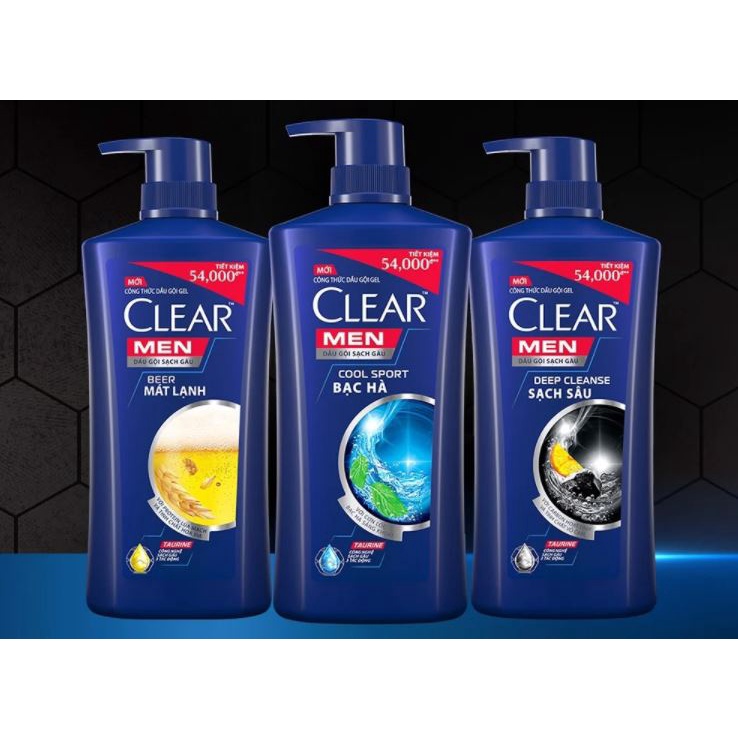 Dầu Gội Sạch Gàu Clear Men 900g