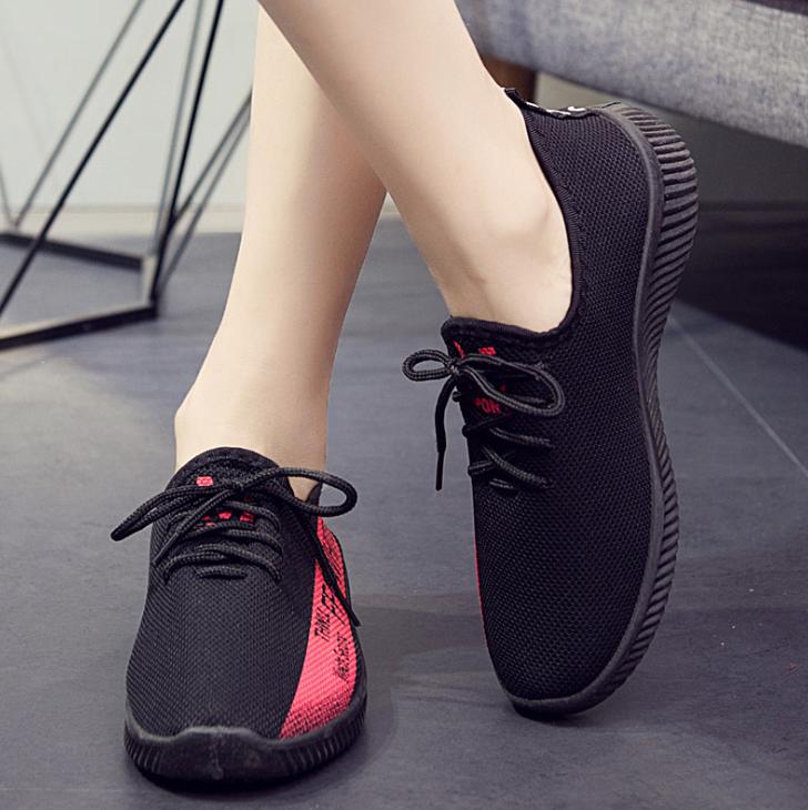 [HCM]Giày Sneaker Thời Trang Nam Napas ( Đen Phối Đỏ )